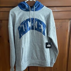 Mickey Mouse Gray and Blue Women's Hoodie
